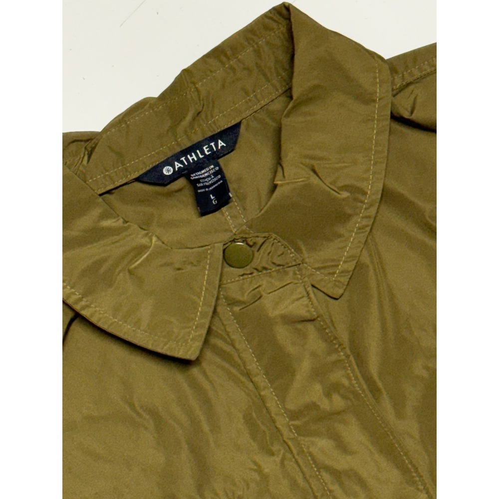 Athleta Womens Olive Green Utility Boundless‎ Vest Long Lightweight Size Large - Picture 3 of 4